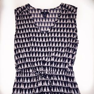 GAP sail boat loose summer dress sinched waist